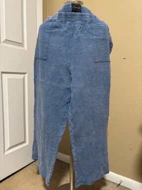 Wide Leg Women’s Pants in Dusty Blue